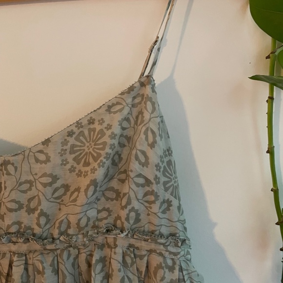 HOSS 100% silk Mini babydoll blue-grey dress Sz 38 - Picture 4 of 9